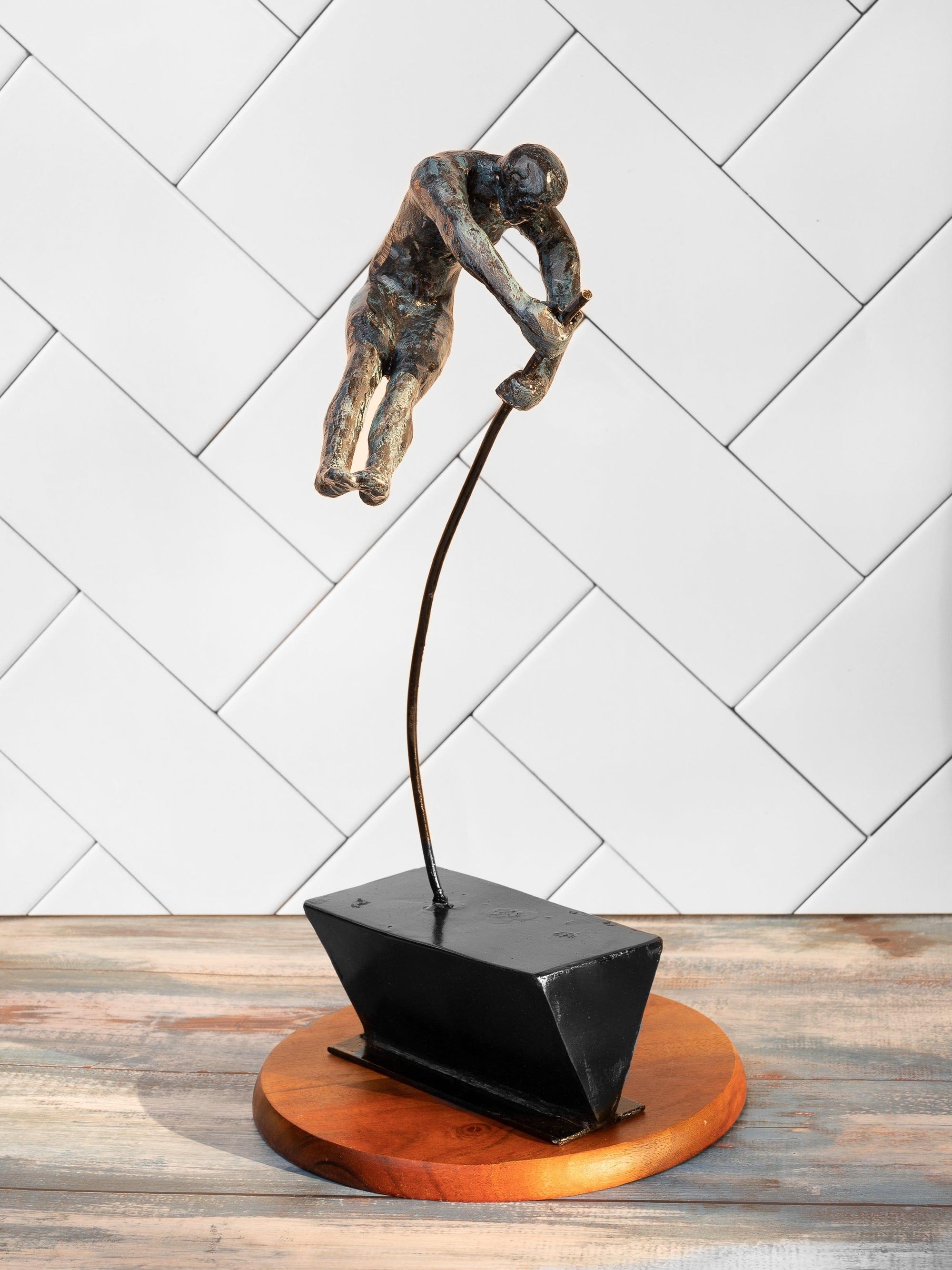Sculpture name - POLE VAULT - The Heritage Artifacts