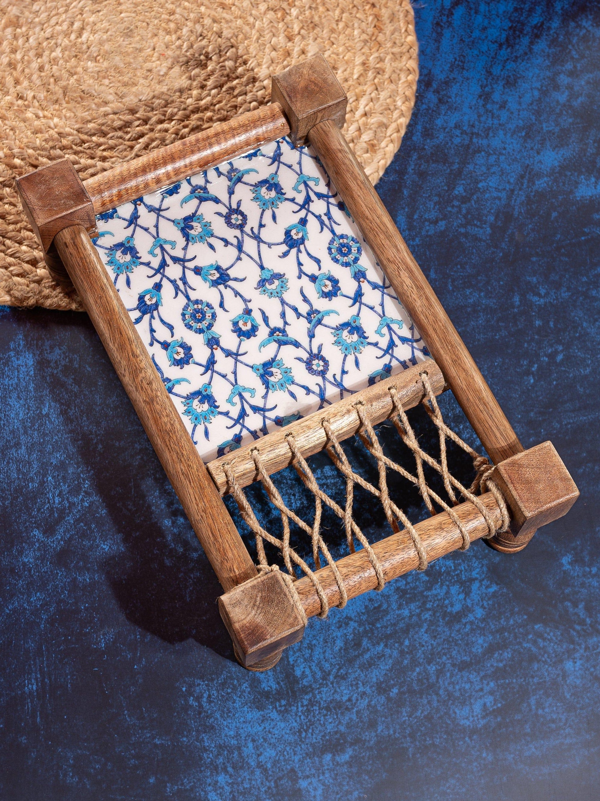 Cot / Charpai / Khat design Serving Platter made of Wood - The Heritage Artifacts