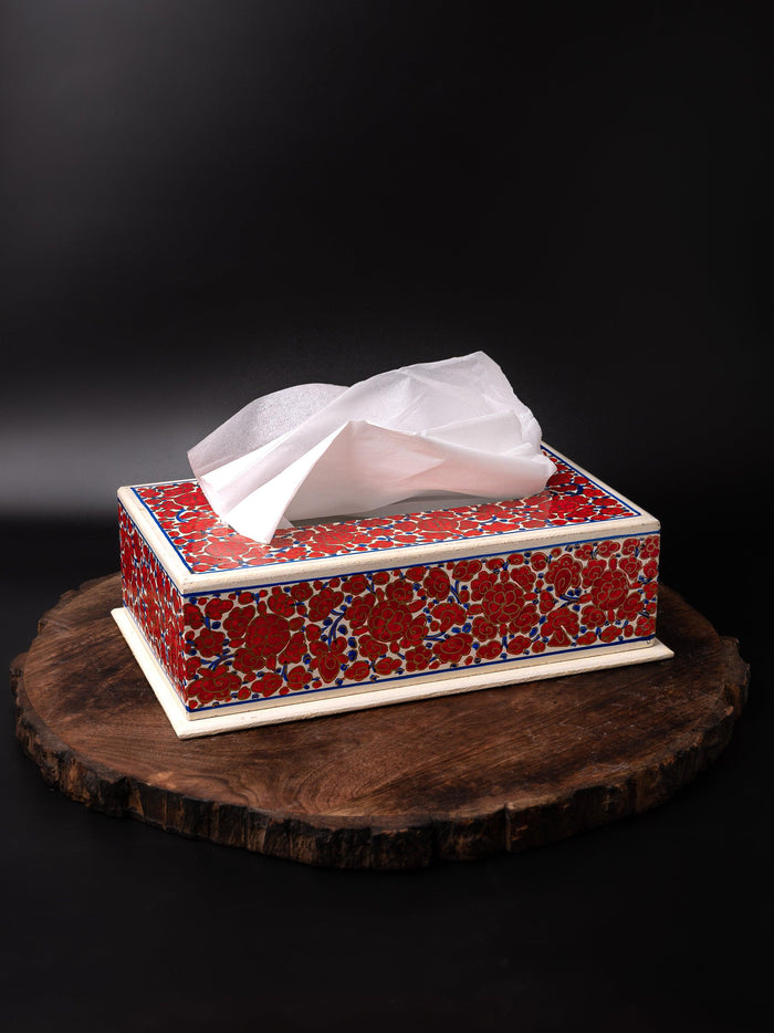 Paper Mache Big Size Tissue box, Available in Assorted Design and Colors - The Heritage Artifacts