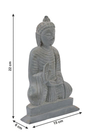 8 inches Sitting Buddha figurine hand crafted from Paleva stone - The Heritage Artifacts