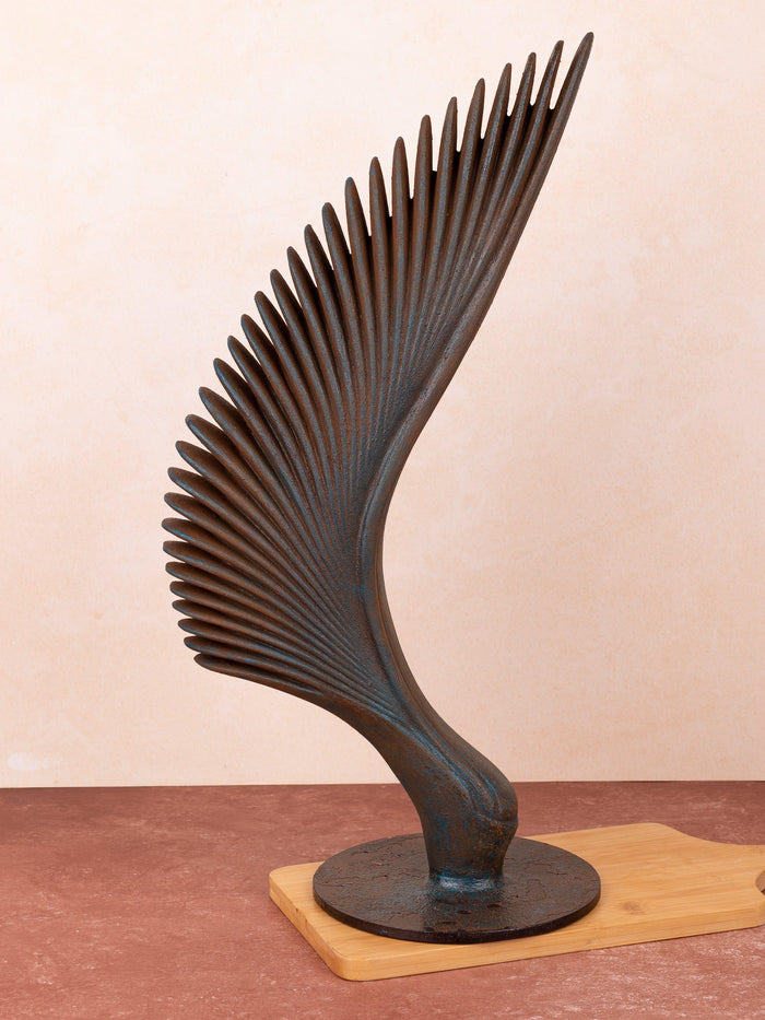 Sculpture name - WINGS OF LIFE (antique blue finish) - The Heritage Artifacts