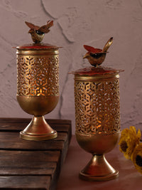 Metal Crafted Tea Light Candle Holder - Set of 2 - The Heritage Artifacts