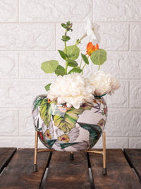 Colorful Metal Planter with Stand - 6 inches height - The Heritage Artifacts
