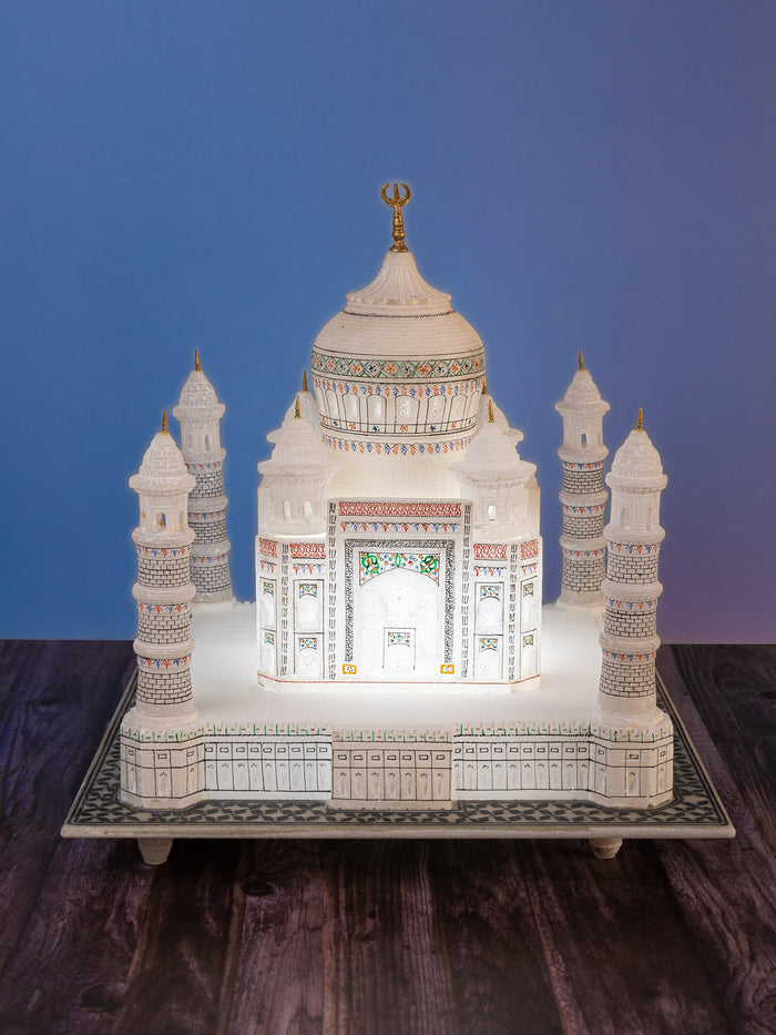 12 inches colorful Taj Mahal replica, home decor item - The Heritage Artifacts