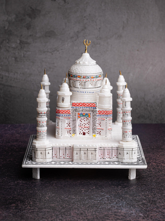 6 inches colorful replica of Taj Mahal, decorative show piece - The Heritage Artifacts