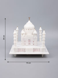 6 inches decorative replica of Taj Mahal in white marble - The Heritage Artifacts