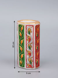 Marble pen stand with colorful Meenakari work - The Heritage Artifacts
