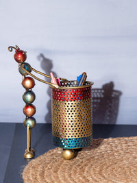 Handcrafted Metal Ant Pen / Pencil Stand for Home Office Decor - The Heritage Artifacts