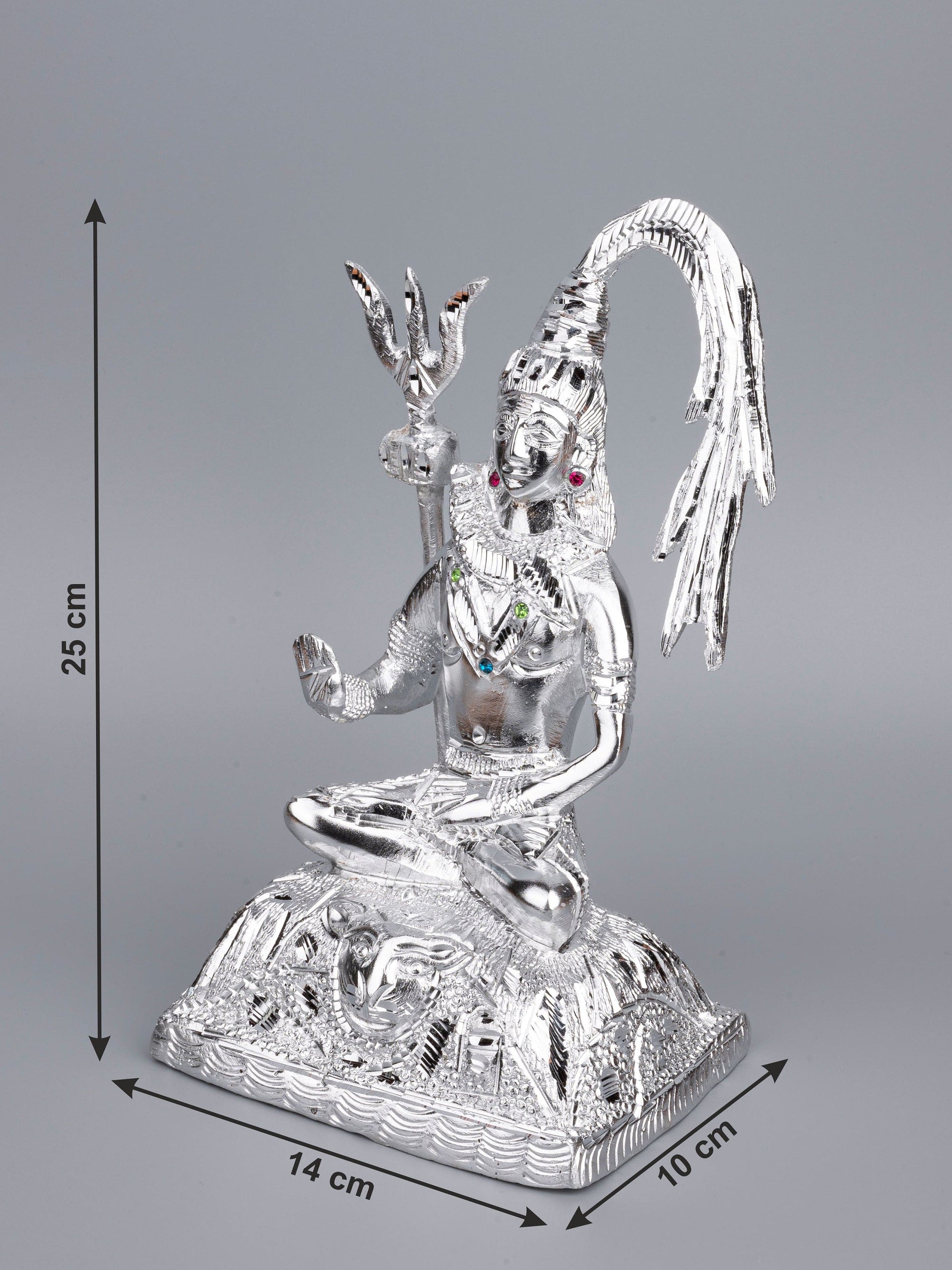 Zinc Metal Handcrafted Shankar Ganga / Lord Shiva Statue - 10 inches height - The Heritage Artifacts
