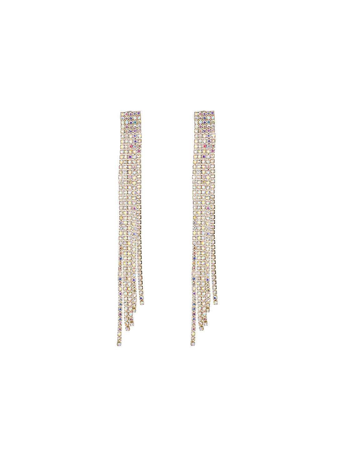 MAURYANA - Golden Tassel Glamorous Pair of Earrings - Partywear
