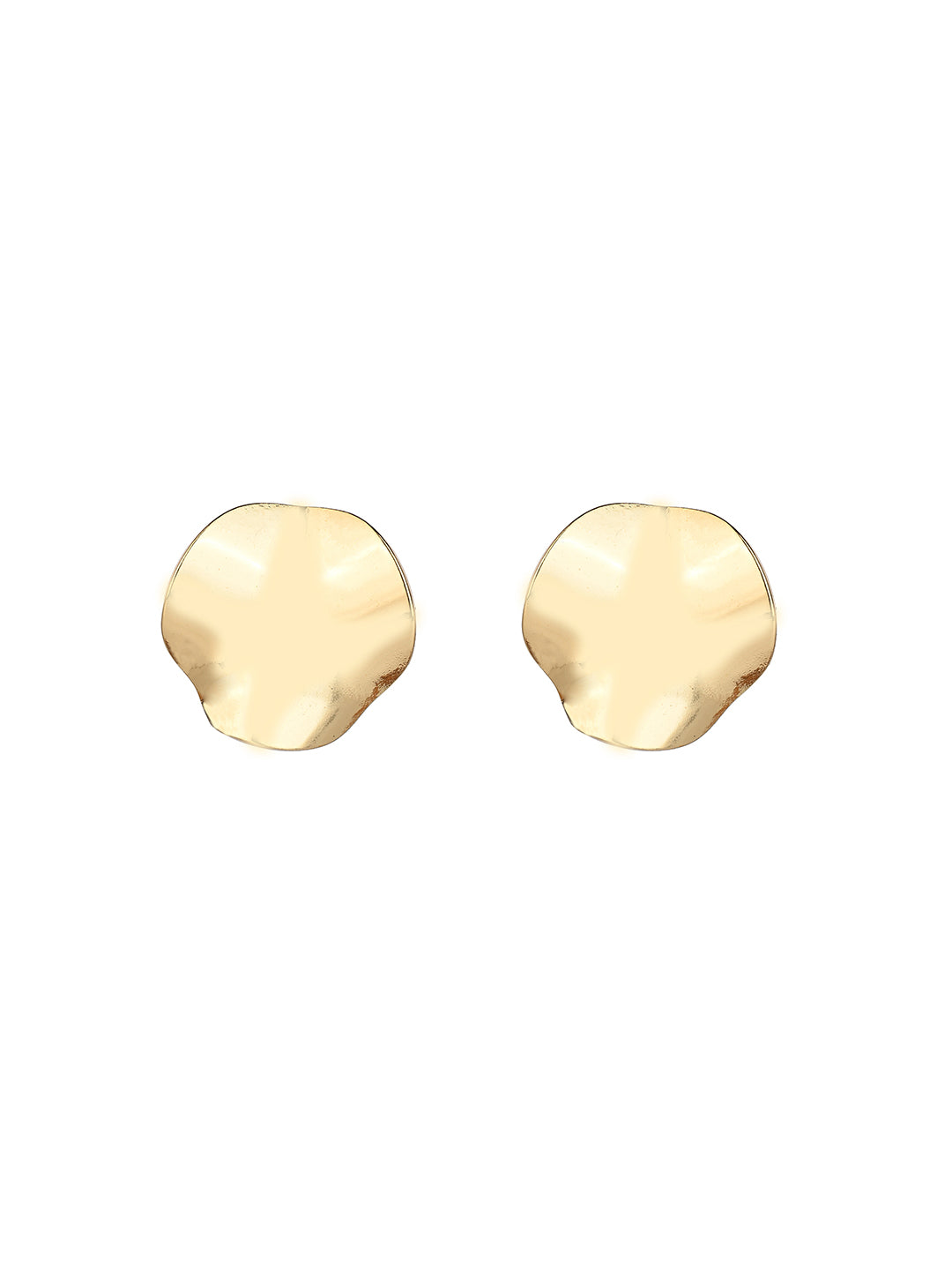 MAURYANA - Stainless Steel Gold Plated Pair of Ear Studs
