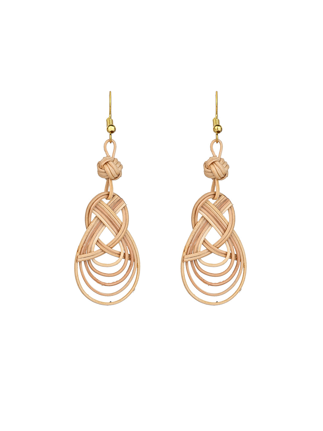 MAURYANA - Bamboo crafted multi layer style earrings superlight