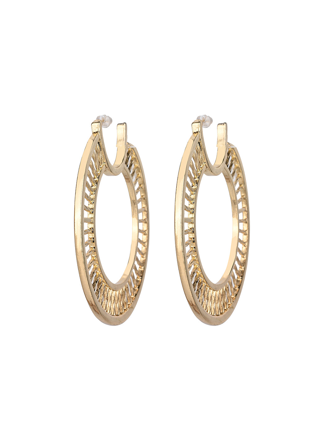 MAURYANA - Round Stylish Zinc Alloy Pair of Earrings