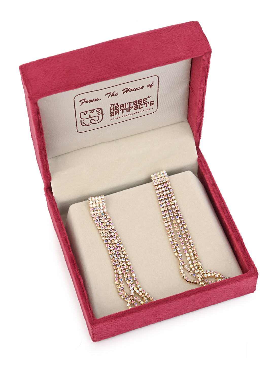 MAURYANA - Golden Tassel Glamorous Pair of Earrings - Partywear
