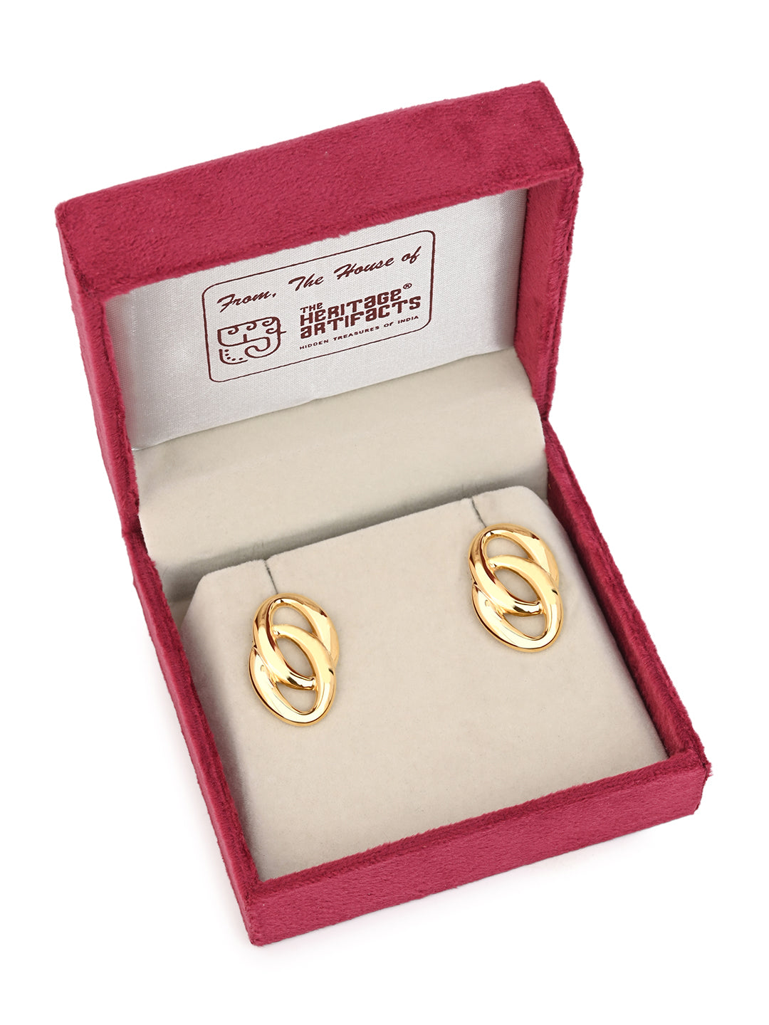 MAURYANA - Stainless Steel 18k Gold Plated Stylish Daily wear Earrings