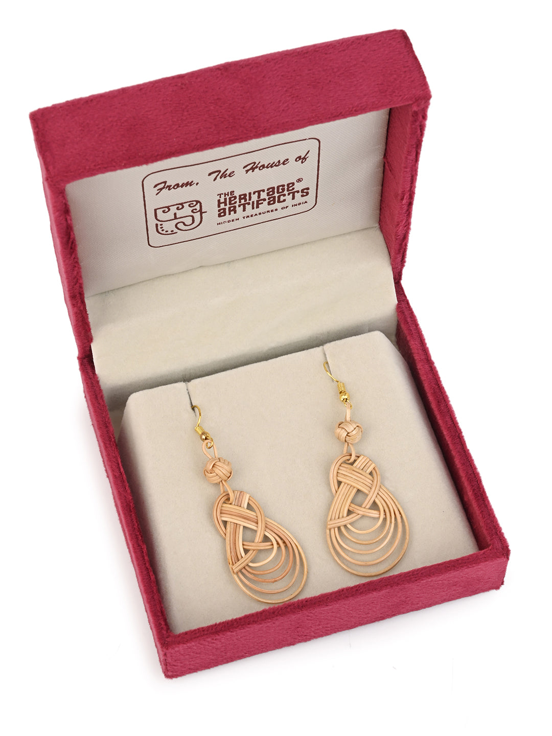 MAURYANA - Bamboo crafted multi layer style earrings superlight
