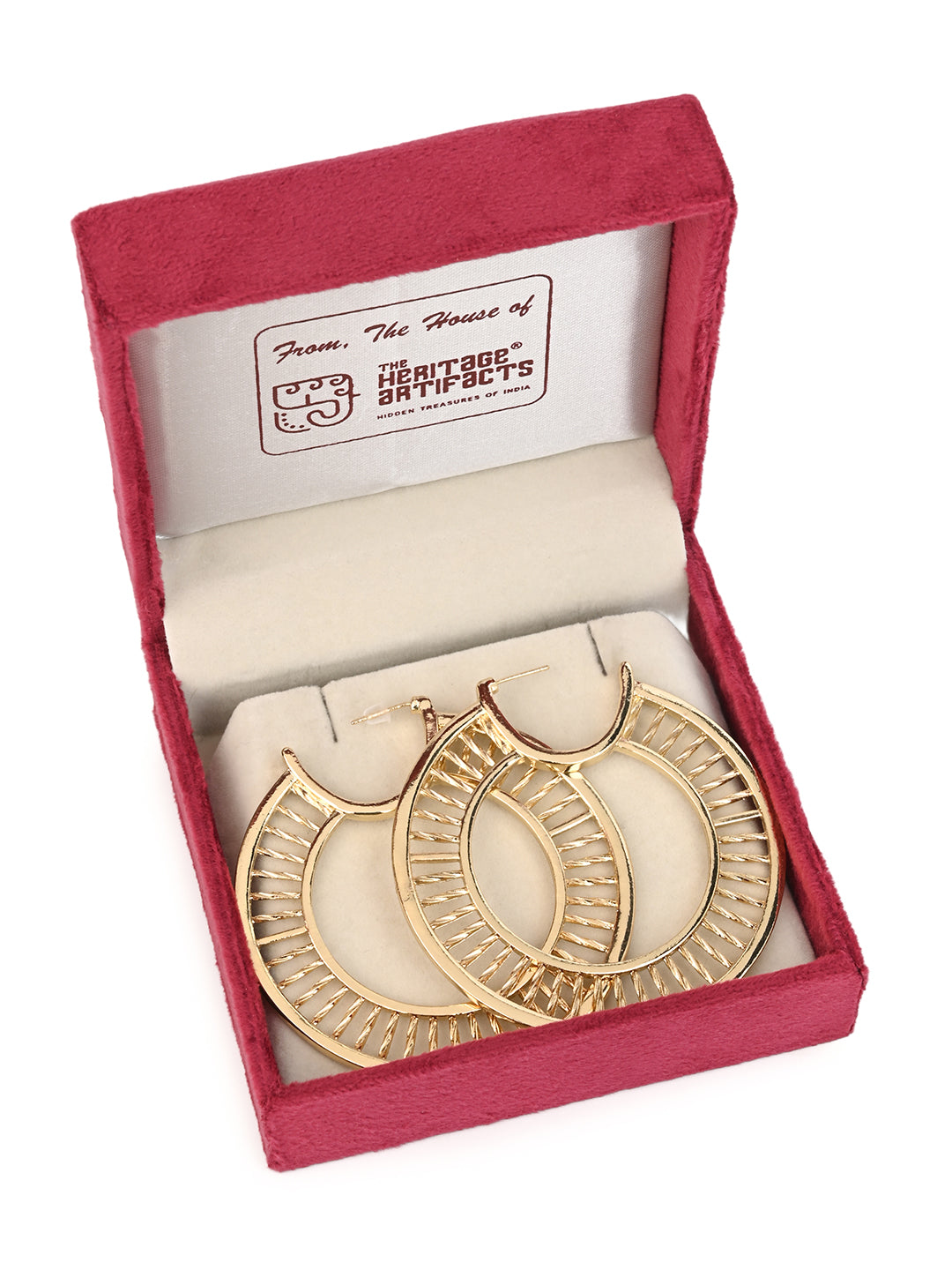 MAURYANA - Round Stylish Zinc Alloy Pair of Earrings