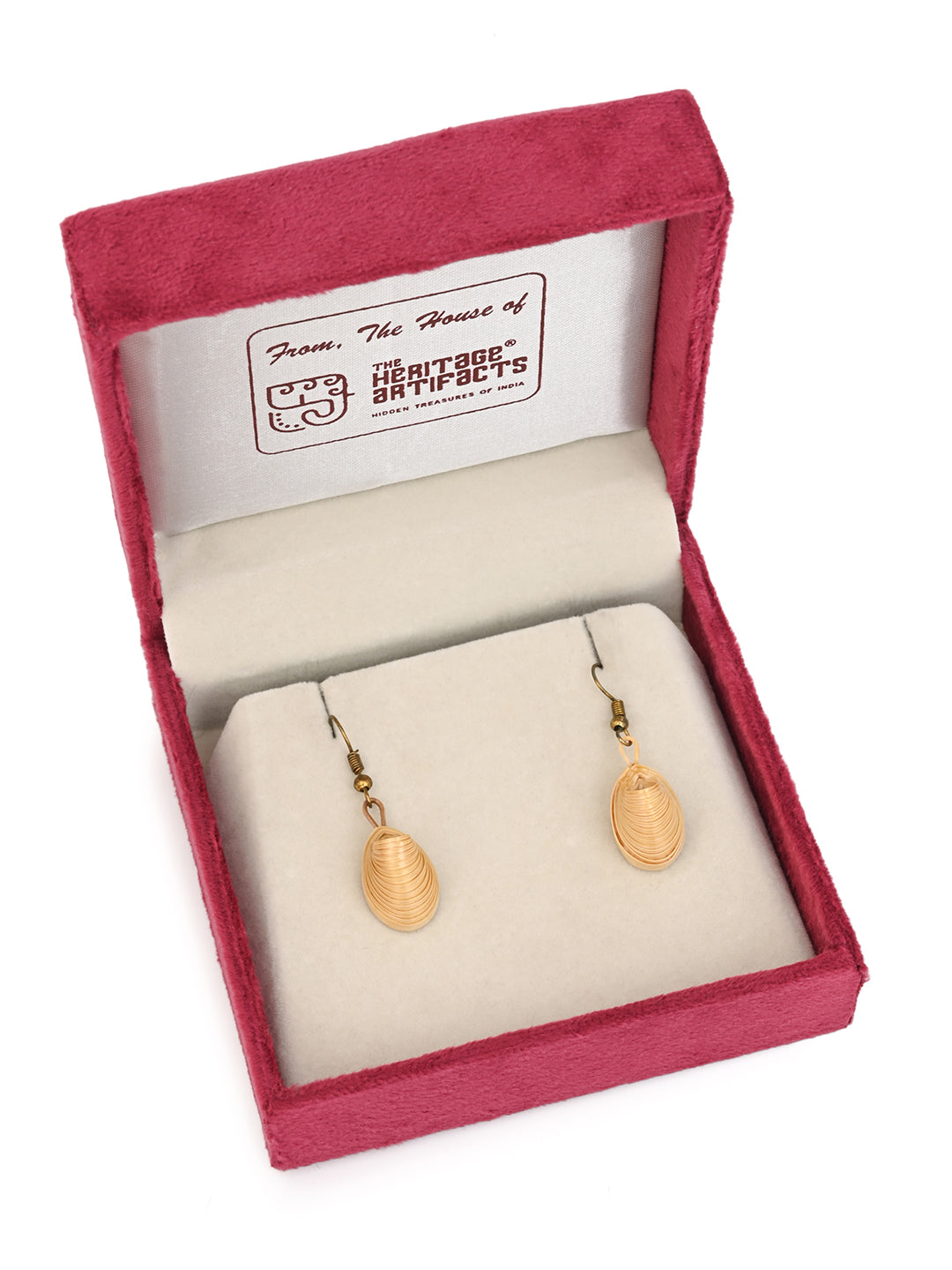MAURYANA - Bamboo crafted small light weight earring set for daily use