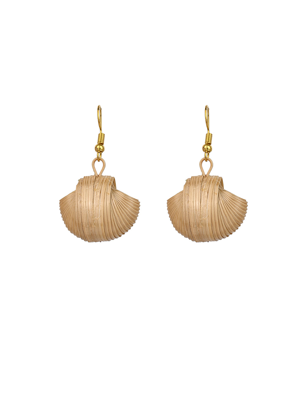 MAURYANA - Bamboo crafted flower petals design necklace set with earrings - adjustable length