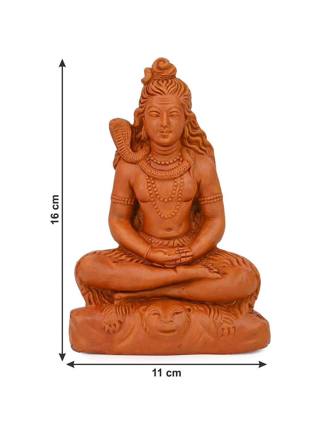 Terracotta Art Lord Shiva idol for Home Decor - 6 inches