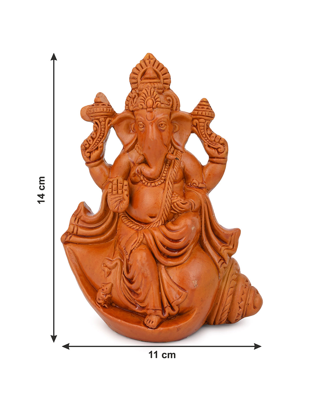 Terracotta Art Ganeshji Idol for Home Decor - 6 inches