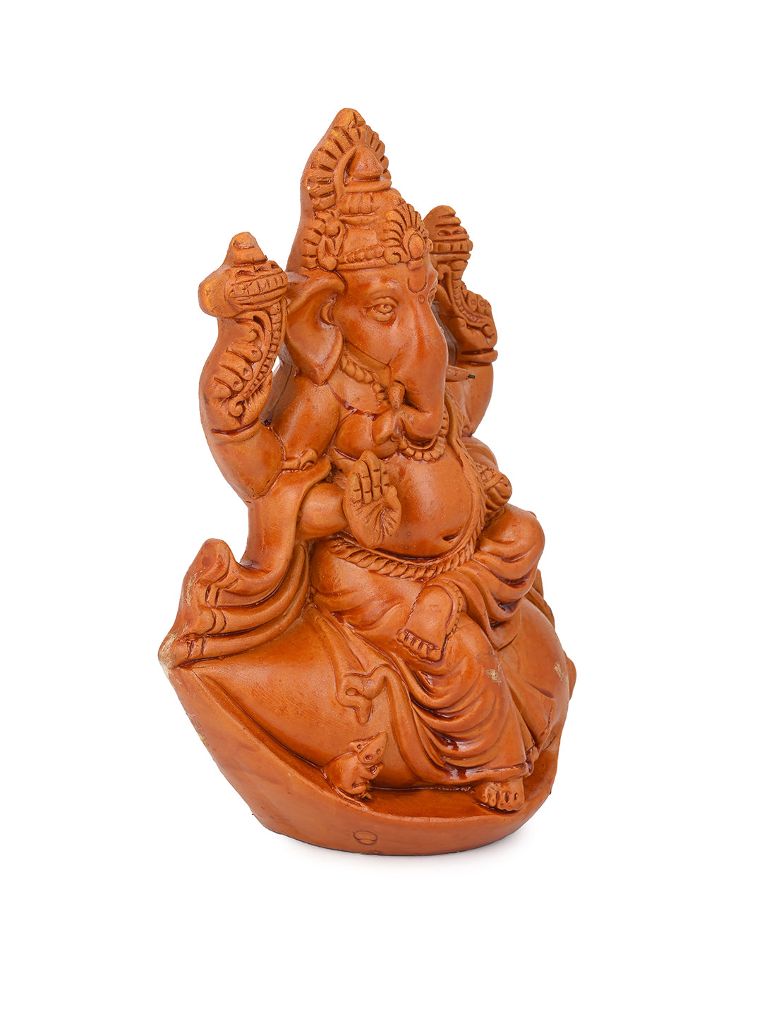 Terracotta Art Ganeshji Idol for Home Decor - 6 inches