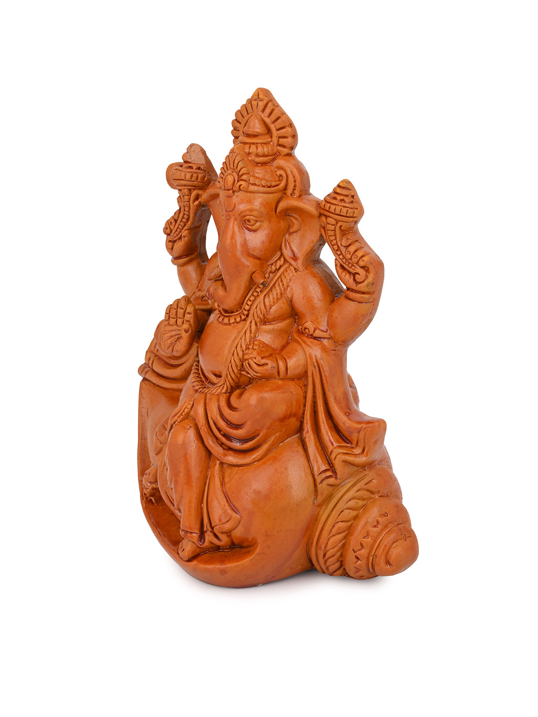 Terracotta Art Ganeshji Idol for Home Decor - 6 inches