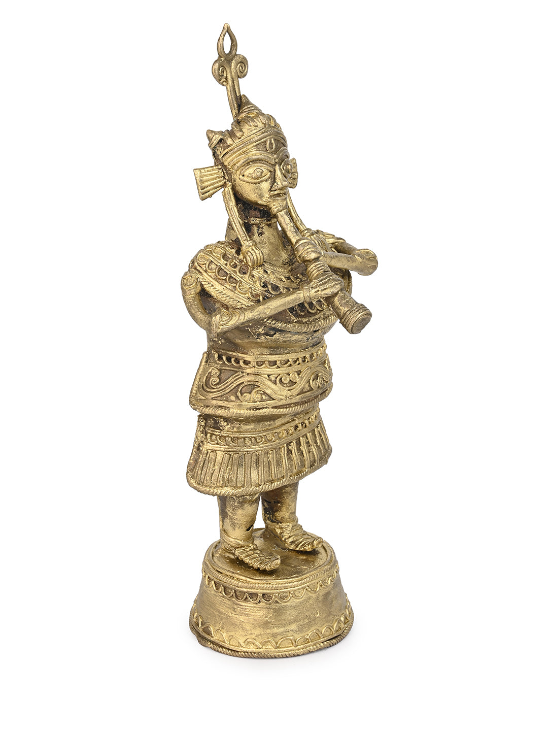 Dokra Craft Standing Musician Home Decor - 10 inches