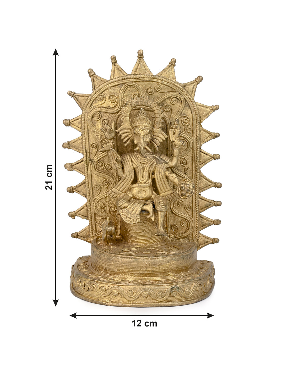 Dokra Craft Lord Ganesh Statue for Home Decor - 8 inches