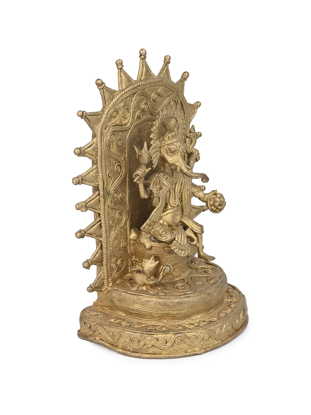 Dokra Craft Lord Ganesh Statue for Home Decor - 8 inches