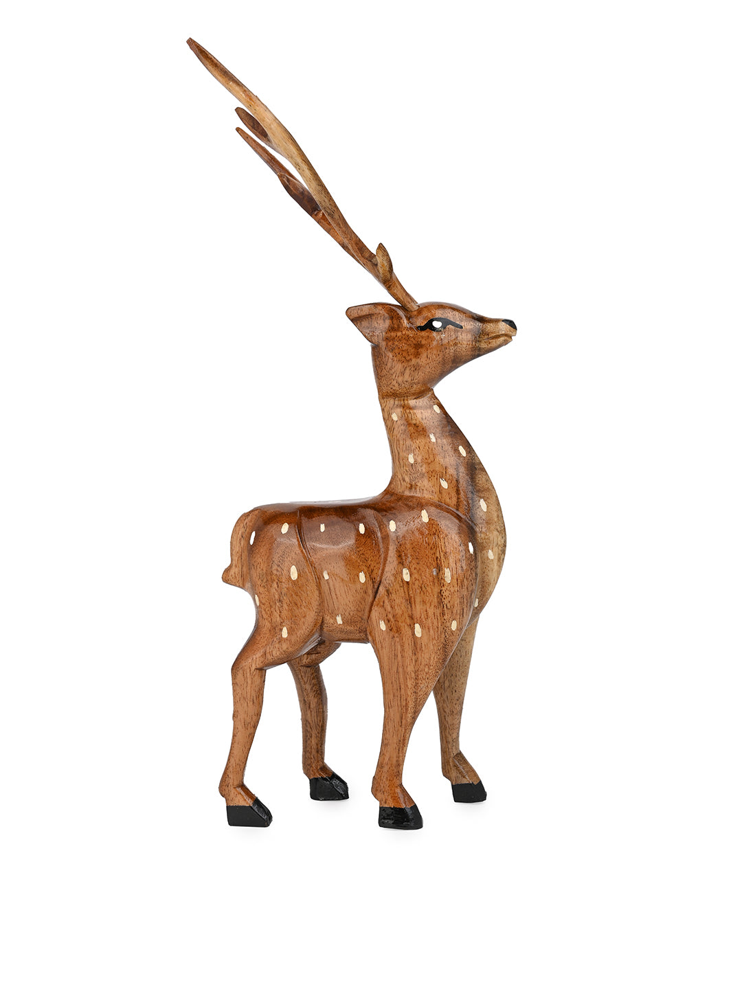 Mango wood crafted Deer pair for home and office decor - 10 inches height