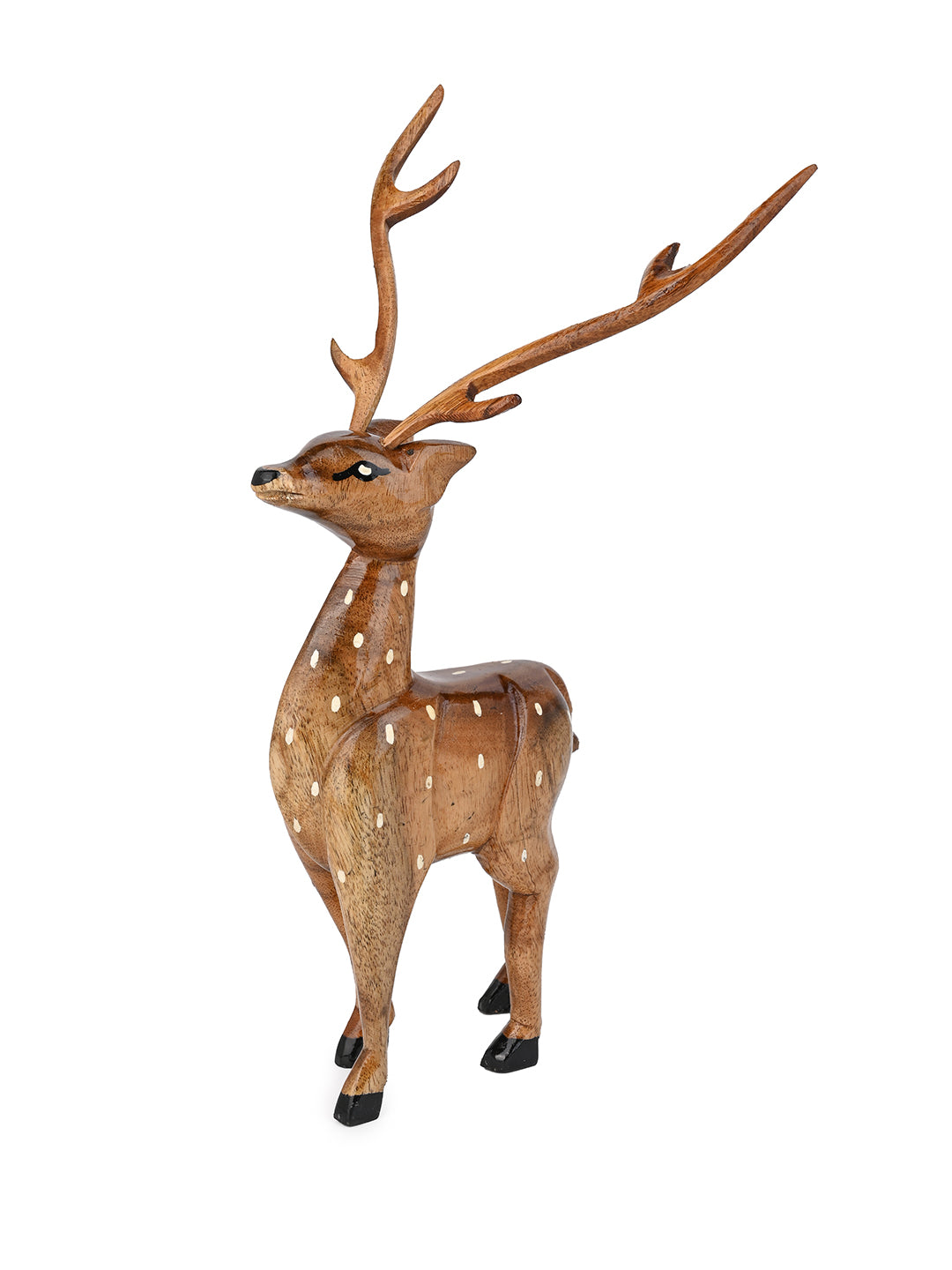 Mango wood crafted Deer pair for home and office decor - 10 inches height