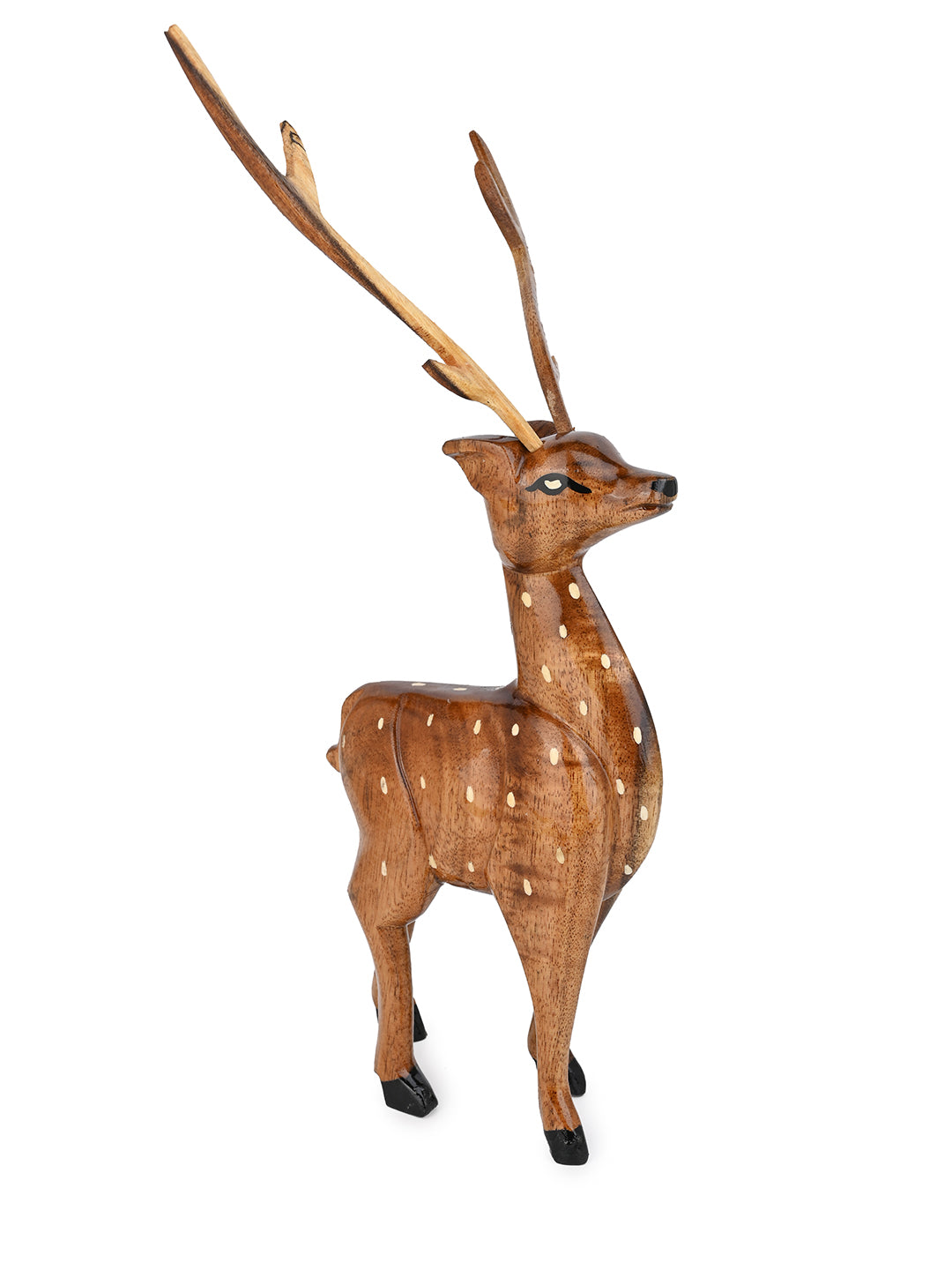 Mango wood crafted Deer pair for home and office decor - 10 inches height