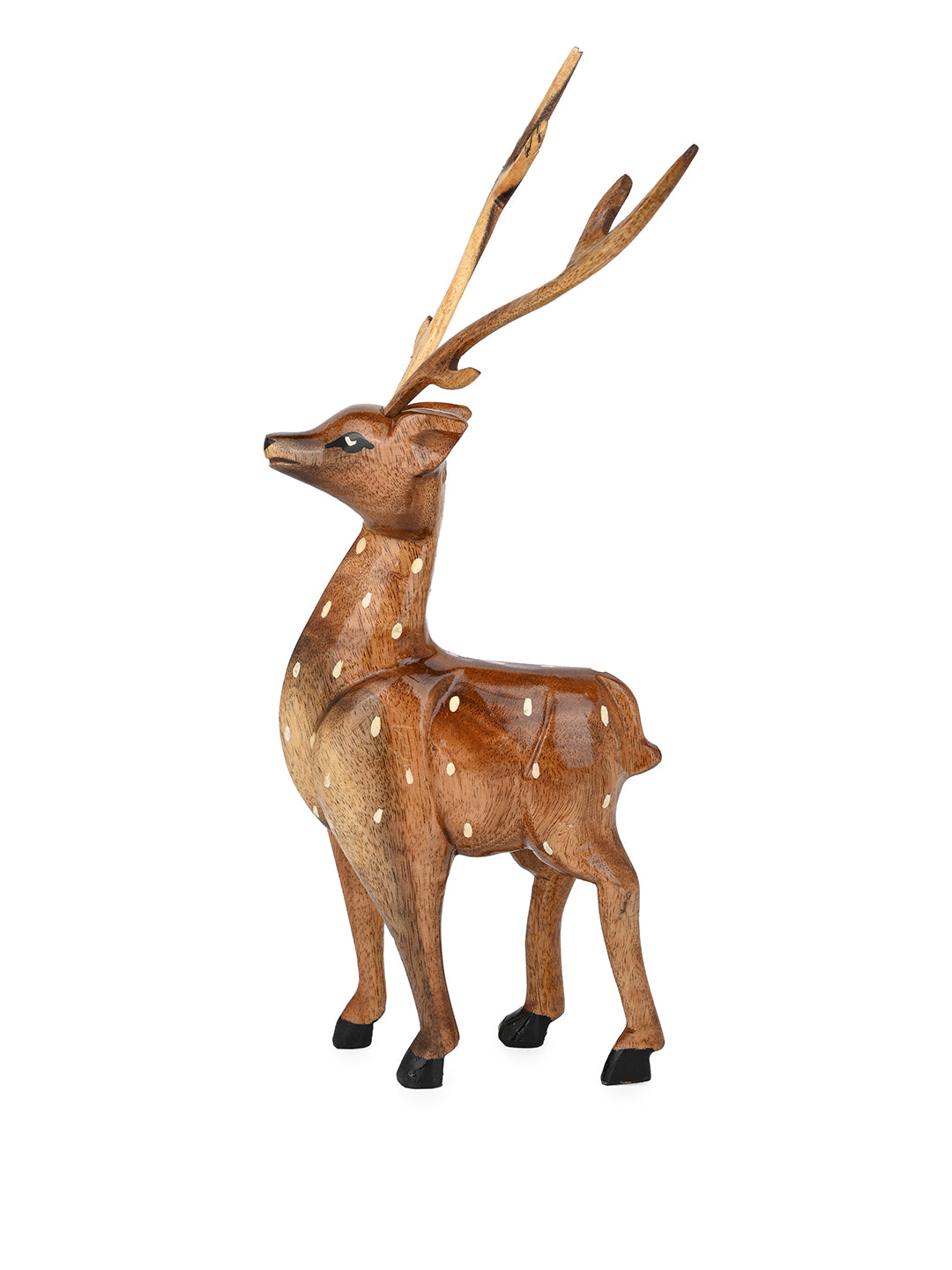 Mango wood crafted Deer pair for home and office decor - 10 inches height