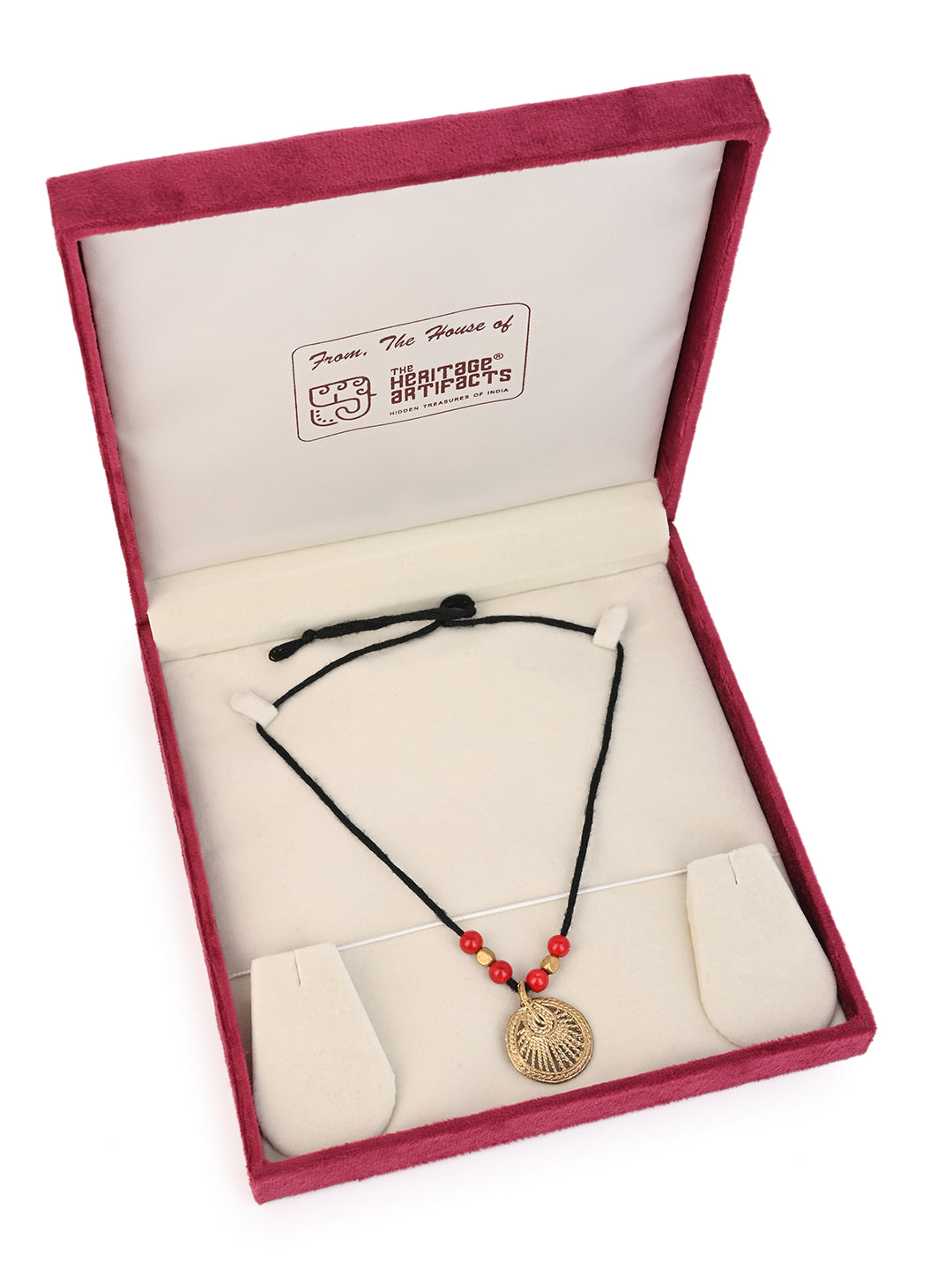 MAURYANA - Dokra craft pendant necklace in assorted designs - adjustable length
