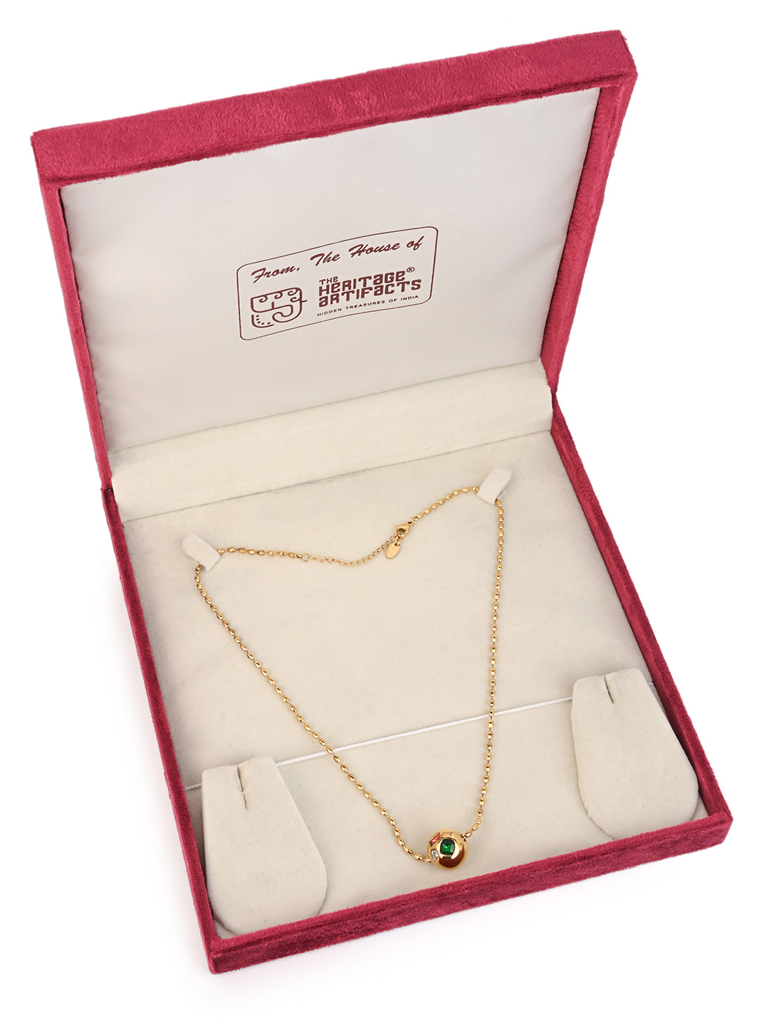 MAURYANA - Stainless Steel 18k Gold Plated Pendant Necklace - one size