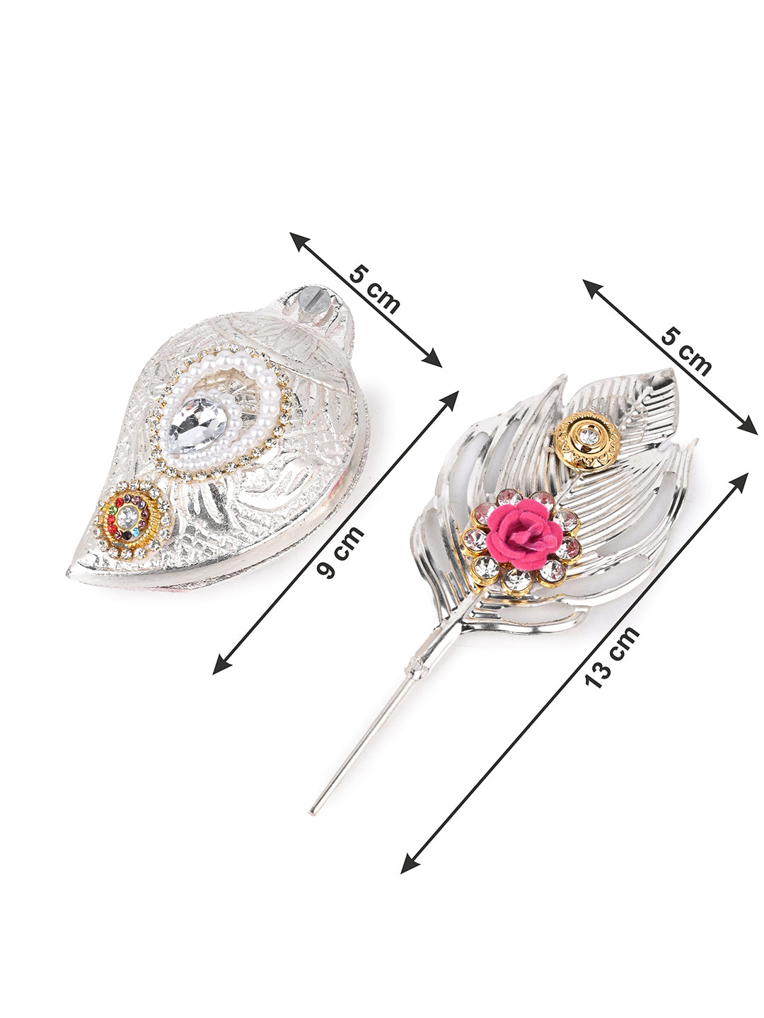 Peacock design tilak stick with sindoor box in a velvet gift box