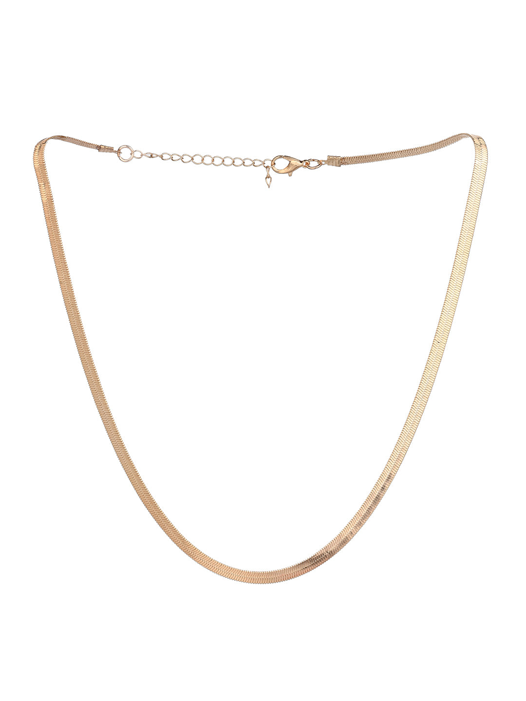 MAURYANA - Simple and Stylish Snake Chain Necklace - Gold Color - One Size