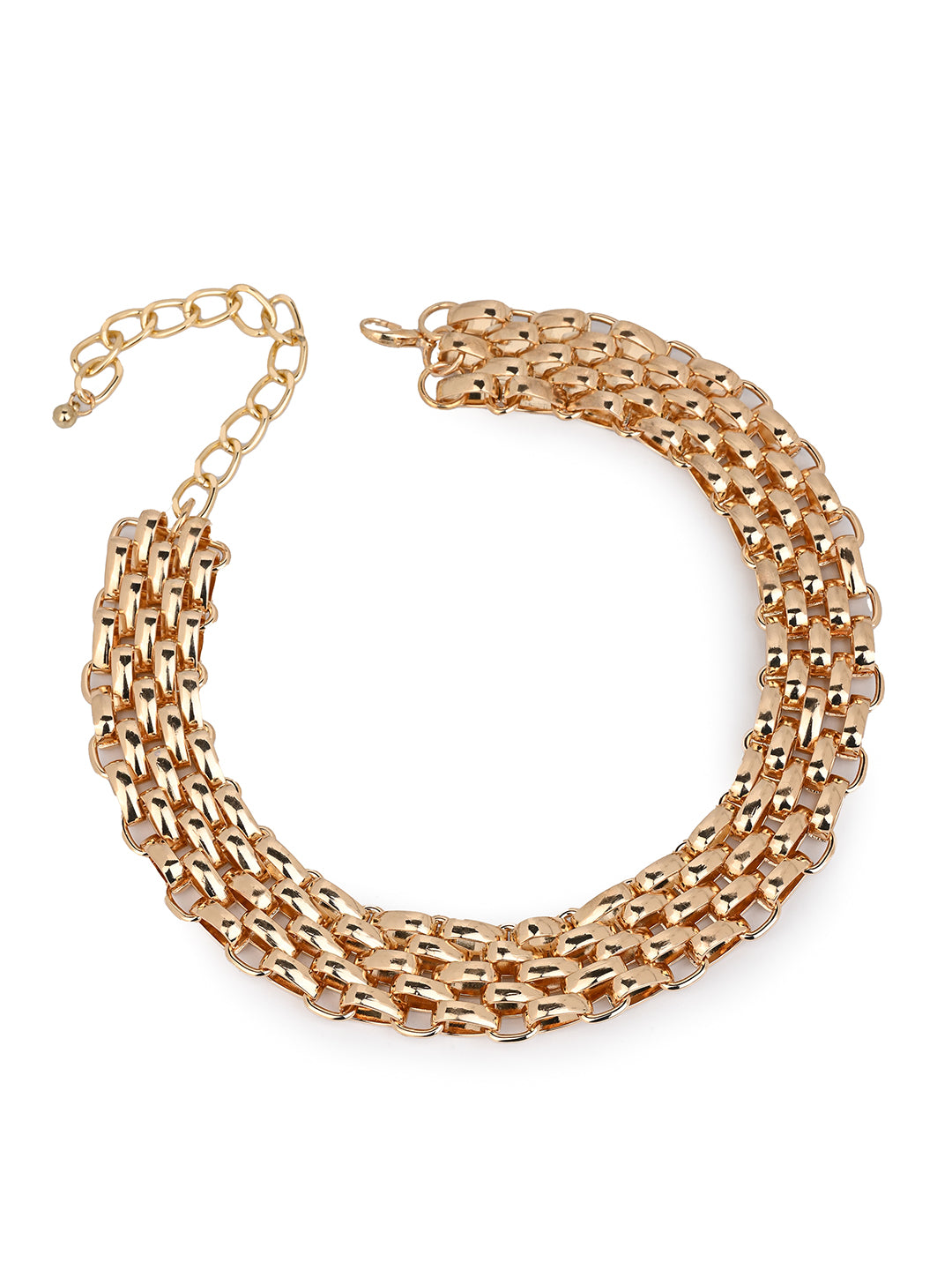 MAURYANA - Retro Design Gold Color Choker Necklace - one size