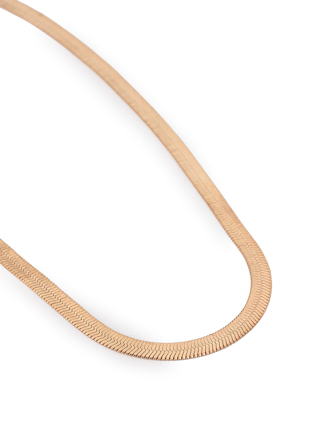 MAURYANA - Simple and Stylish Snake Chain Necklace - Gold Color - One Size