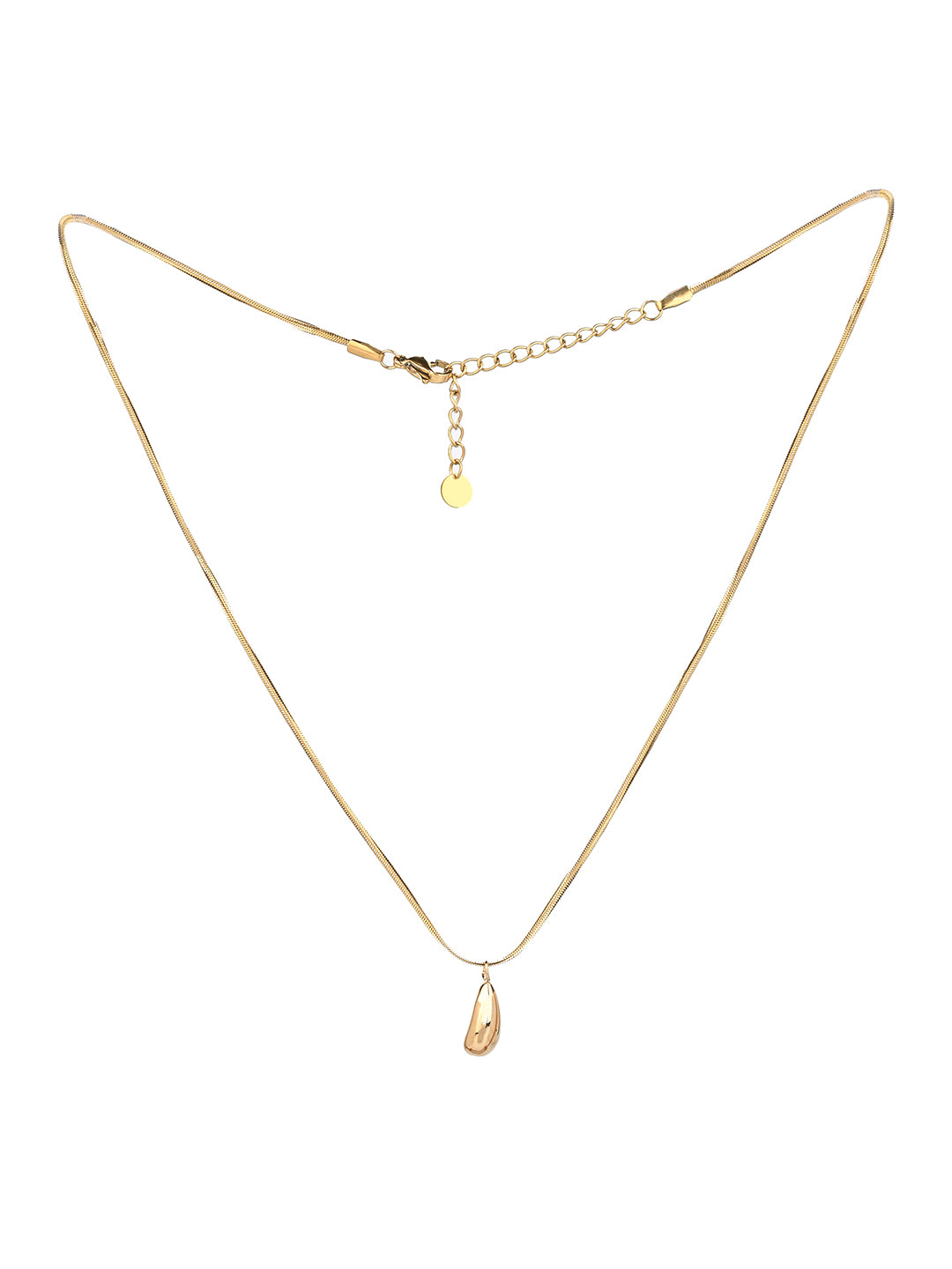 MAURYANA - Elegant Water Drop Style Waterproof Non Tarnish Necklace - one size