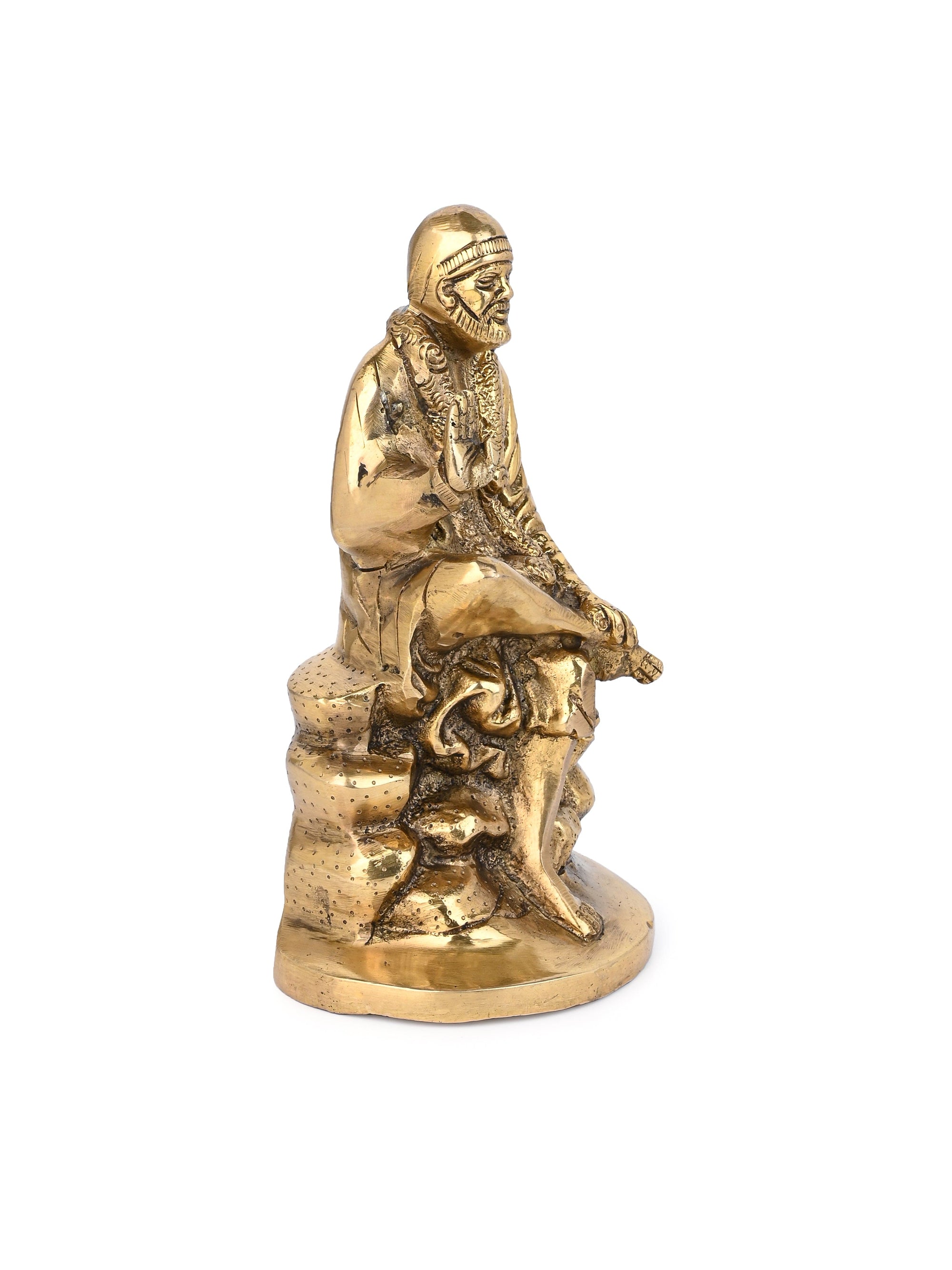 Brass Crafted Idol of Shirdi Sai Baba - 8 inches