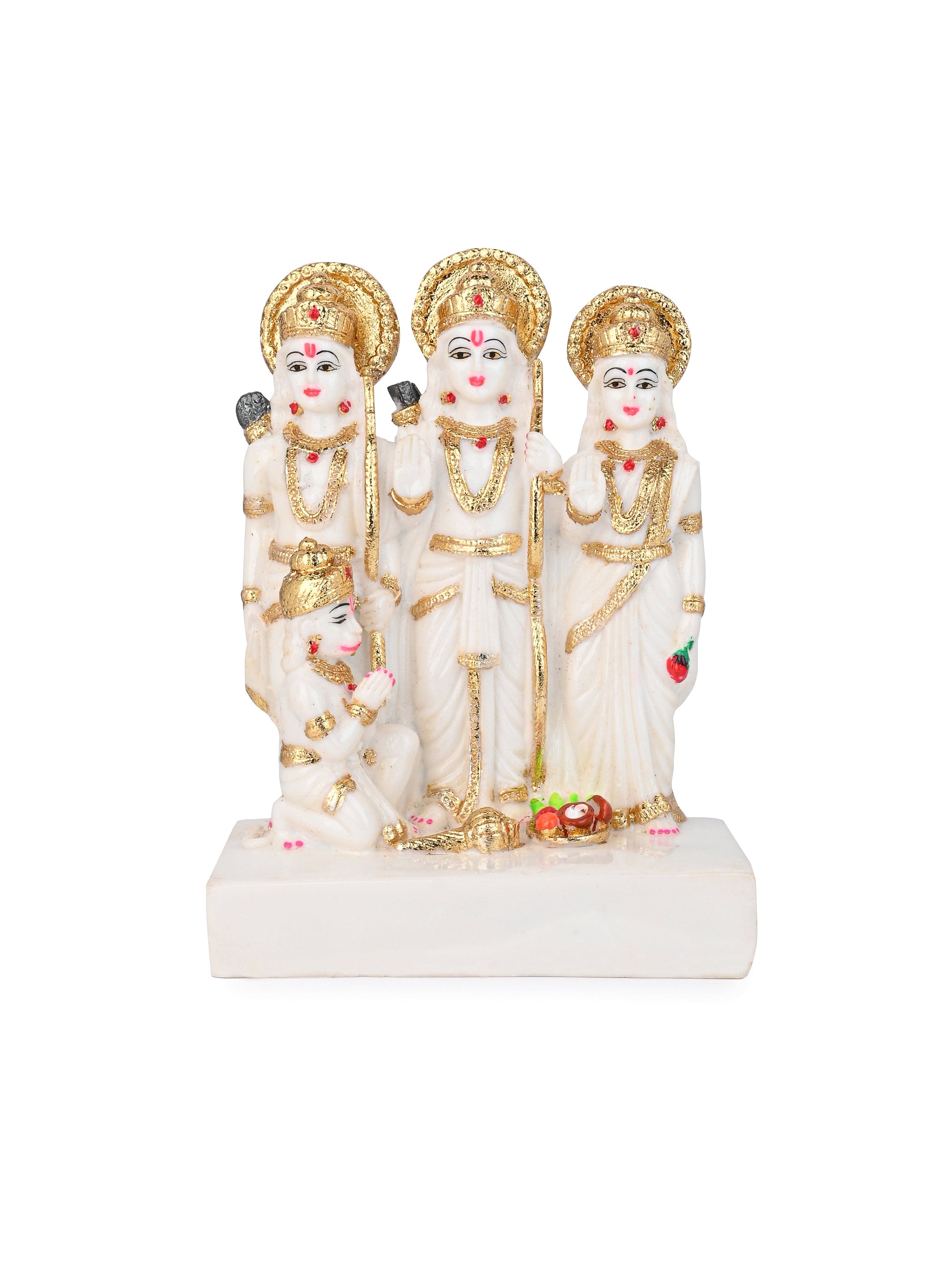 10 inches Shree Ram Darbar Statue for Home Office Puja and Decor - Comes in a Gift box