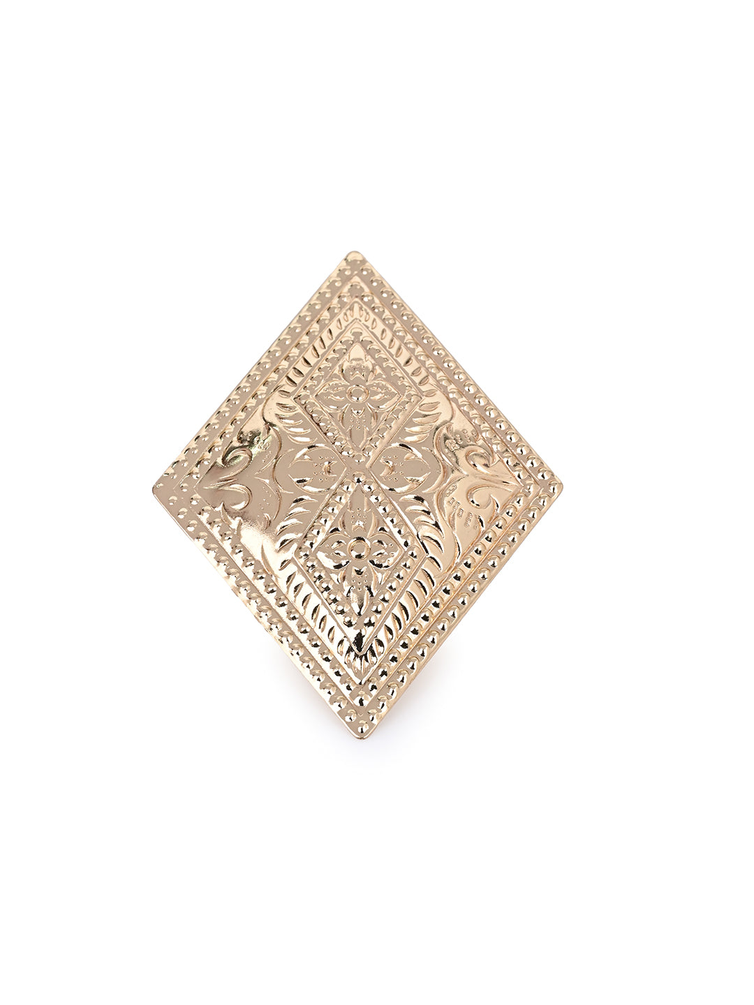 MAURYANA - Ferroalloy Crafted Rhombus Shaped Classic Design Ring