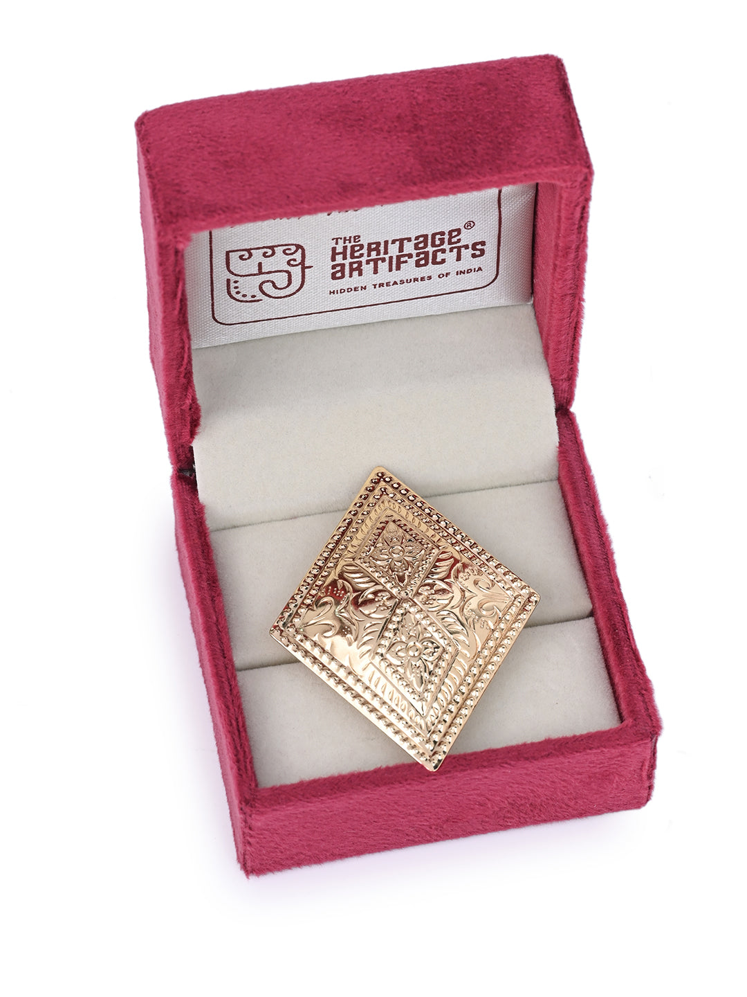MAURYANA - Ferroalloy Crafted Rhombus Shaped Classic Design Ring