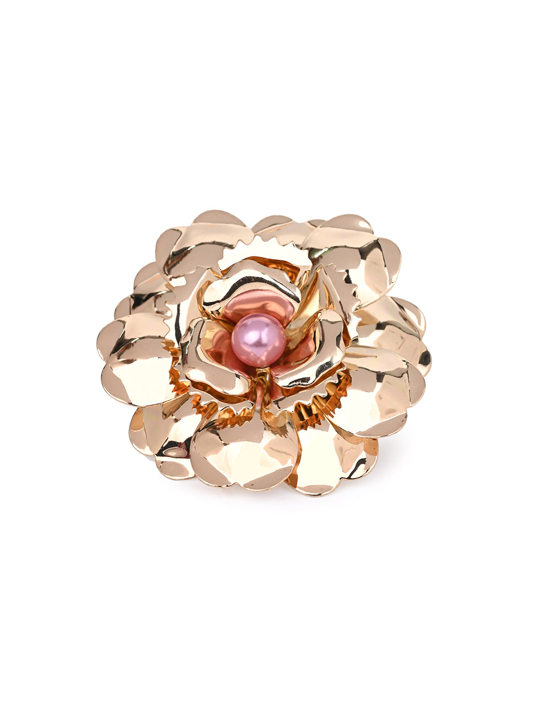 MAURYANA - Alloy Plated Retro Flower Design Big Size Ring