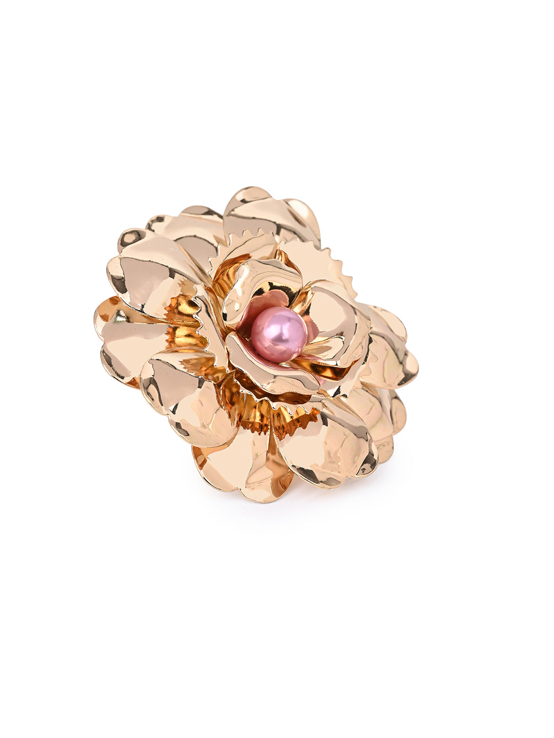 MAURYANA - Alloy Plated Retro Flower Design Big Size Ring