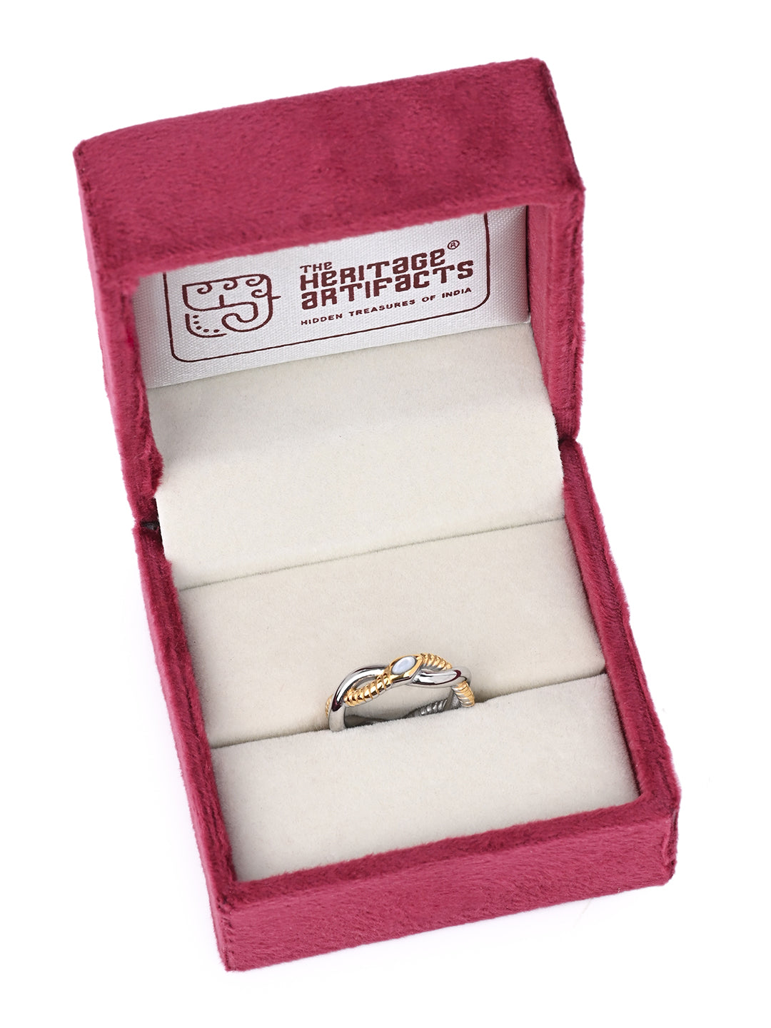 MAURYANA - Sleek and Modern Design Stainless steel 18k Gold Plated Ring
