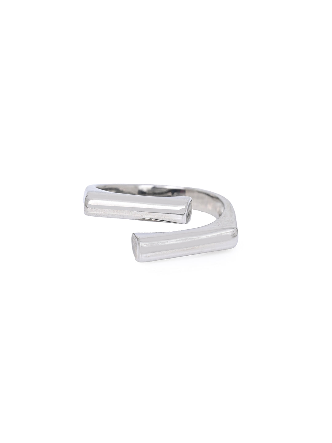 MAURYANA - Copper with Silver Plating Open Ended Cool and Stylish Ring