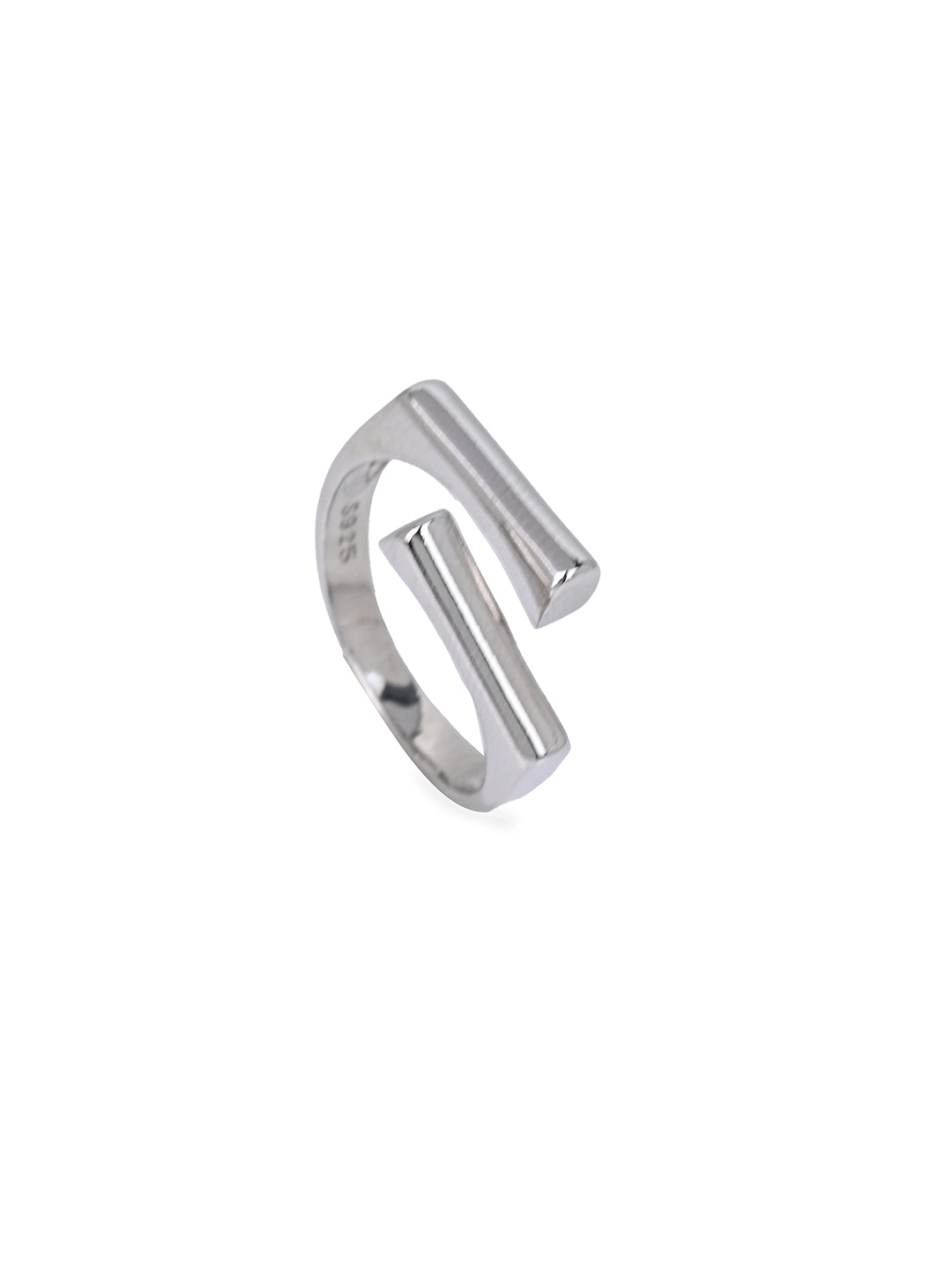 MAURYANA - Copper with Silver Plating Open Ended Cool and Stylish Ring